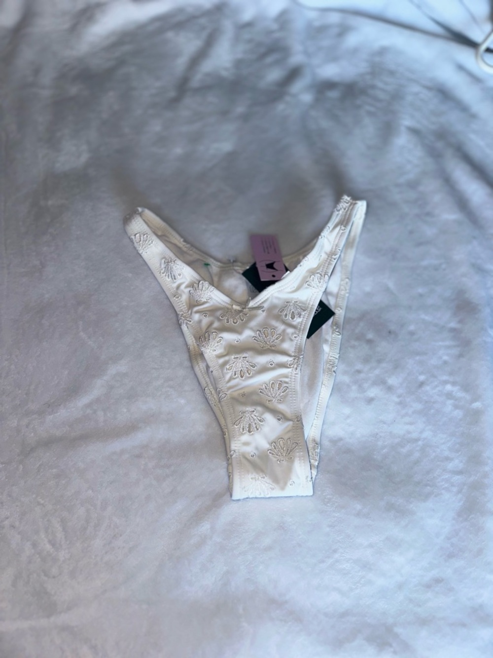 wild fable White Embroidered One-Piece Swimsuit